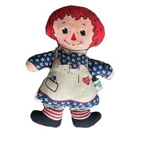 Vintage Knickerbocker Raggedy Ann Bean Bag Mini Doll‎ 7” Patriotic I Love You